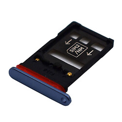 Держатель SIM карты Huawei Mate 20x, С разъемом на карту памяти, Синий