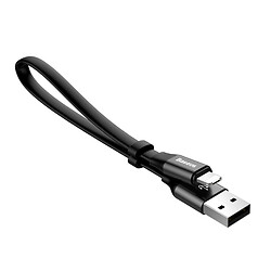 USB кабель Baseus CALMBJ-01 Portable Apple iPhone SE 2022 / iPhone 14 Pro Max / iPhone 14 Plus / iPhone 14 Pro / iPhone 14 / iPhone 13 Pro / iPhone 13 Mini / iPhone 13 / iPhone 13 Pro Max / iPhone 12 Mini, Lightning, MicroUSB, 0.23 м., Черный
