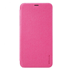 Чехол (книжка) Samsung A730 Galaxy A8 Plus, Nillkin Sparkle laser case, Розовый