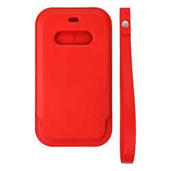 Чехол (накладка) Apple iPhone 12 Pro Max, Leather Case Color, MagSafe, Красный