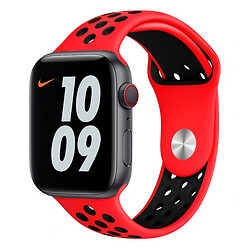 Ремешок Apple Watch 42 / Watch 44, Nike, Черно-Красный, Красный