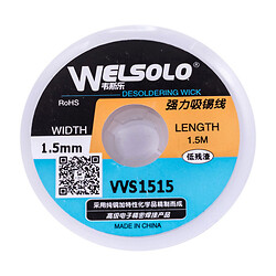 Впитывающая лента для очистки от припоя 1,5мм (WELSOLO desoldering wick VVS1515)