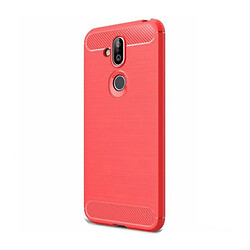 Чехол (накладка) Nokia 7.1 Plus / 8.1 Dual SIM, Polished Carbon, Красный