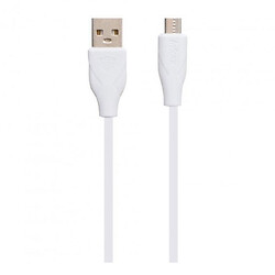 USB кабель Inkax CK-58, MicroUSB, 1.0 м., Белый