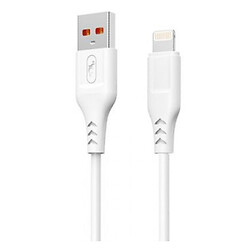 USB кабель SkyDolphin S61L Apple iPhone SE 2022 / iPhone 14 Pro Max / iPhone 14 Plus / iPhone 14 Pro / iPhone 14 / iPhone 13 Pro / iPhone 13 Mini / iPhone 13 / iPhone 13 Pro Max / iPhone 12 Mini / iPhone 12 Pro Max, Lightning, 1.0 м., Белый