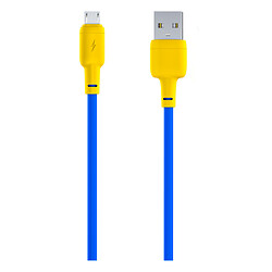 USB кабель Gelius GP-UCN001M, MicroUSB, 1.2 м., Голубой