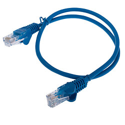 Патч-корд U/UTP5-CCA-005BL (шнур соединительный, 0,5м синий)