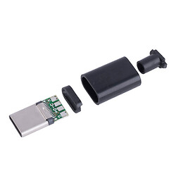 Корпус Type-C USB вилка apple style черная