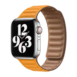 Ремешок Apple Watch 42 / Watch 44, Leather Link, California Poppy, Желтый