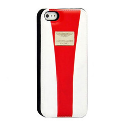 Чехол (накладка) Apple iPhone 5 / iPhone 5S / iPhone SE, Aston Martin Racing, Белый С Красной Полосой, Белый