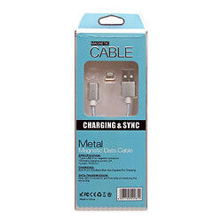USB кабель Magnetic DM-M15 Apple iPhone SE 2022 / iPhone 14 Pro Max / iPhone 14 Plus / iPhone 14 Pro / iPhone 14 / iPhone 13 Pro / iPhone 13 Mini / iPhone 13 / iPhone 13 Pro Max / iPhone 12 Mini / iPhone 12 Pro Max, Lightning, 1.0 м., Серебряный