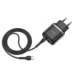 СЗУ Hoco N4 Aspiring, С кабелем, Type-C, 2.4 A, Черный
