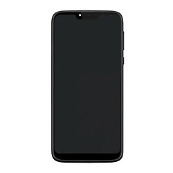 Дисплей (экран) Motorola XT1955 Moto G7 Power, High quality, С рамкой, С сенсорным стеклом, Черный
