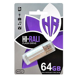 USB Flash Hi-Rali Corsair, 64 Гб., Серебряный