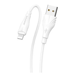 USB кабель Borofone BX18 Optimal Apple iPhone SE 2022 / iPhone 14 Pro Max / iPhone 14 Plus / iPhone 14 Pro / iPhone 14 / iPhone 13 Pro / iPhone 13 Mini / iPhone 13 / iPhone 13 Pro Max / iPhone 12 Mini / iPhone 12 Pro Max, Lightning, 3.0 м., Белый