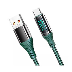 USB кабель Konfulon DC-45, Type-C, 1.0 м., Зеленый