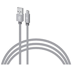 USB кабель Intaleo CBGNYM2, MicroUSB, 2.0 м., Серый