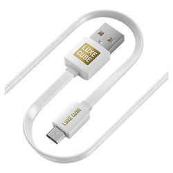 USB кабель Luxe Cube Flat, MicroUSB, 1.0 м., Белый