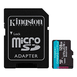 Карта памяти microSDXC Kingston Canvas Go Plus UHS-1 U3, 128 Гб.