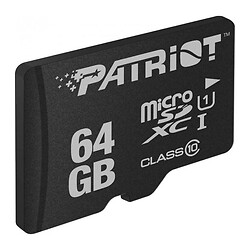 Карта памяти Patriot LX MicroSDXC UHS-I U3, 64 Гб.