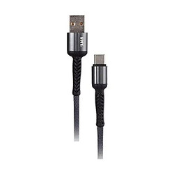 USB кабель EMY MY-452-2, Type-C, 2.0 м., Черный