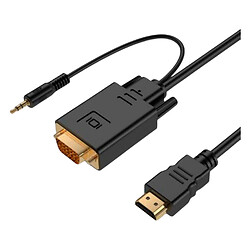 Кабель Cablexpert, HDMI, VGA, 1.8 м., 3.5 мм., Черный