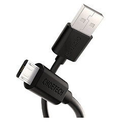 USB кабель Choetech AB003, MicroUSB, 1.2 м., Черный