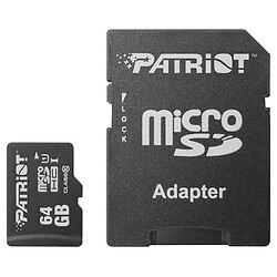 Карта памяти Patriot LX MicroSDXC UHS-I, 64 Гб.
