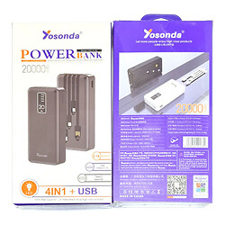 Портативная батарея (Power Bank) Yosonda YXD-A133, 20000 mAh, Черный
