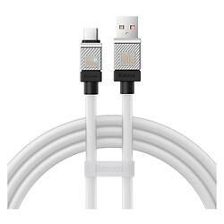 USB кабель Baseus CAKW000602 CoolPlay, Type-C, 1.0 м., Белый