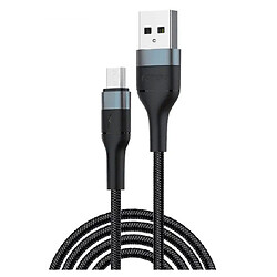 USB кабель Foneng X51, MicroUSB, 1.0 м., Черный
