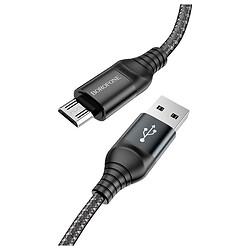 USB кабель Borofone BX56 Delightful, MicroUSB, 1.0 м., Черный