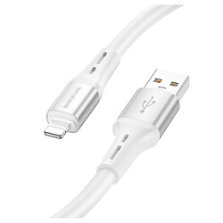 USB кабель Borofone BX88 Solid Apple iPhone SE 2022 / iPhone 14 Pro Max / iPhone 14 Plus / iPhone 14 Pro / iPhone 14 / iPhone 13 Pro / iPhone 13 Mini / iPhone 13 / iPhone 13 Pro Max / iPhone 12 Mini / iPhone 12 Pro Max, Lightning, 1.0 м., Белый