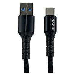 USB кабель Mibrand MI-12 High Current Charging Line, Type-C, 1.0 м., Черный