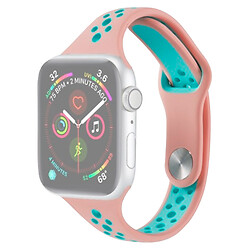 Ремешок Apple Watch 38 / Watch 40, Nike Sport Band, Pink-Green, Розовый