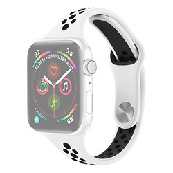 Ремешок Apple Watch 42 / Watch 44, Nike Sport Band, White-Black, Белый