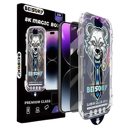 Защитное стекло Apple iPhone 15 Plus / iPhone 15 Pro Max, BEISOKY, 9D, Черный
