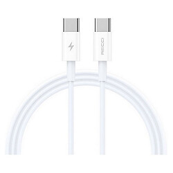 USB кабель Recci Smart RS06CC, Type-C, 1.0 м., Белый