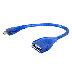 OTG кабель USB AF - MicroUSB, MicroUSB, USB, 0.3 м., Черный