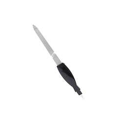 Пилочка для ногтей черная с ручкой и вилка для кутикул
