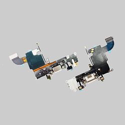 Шлейф Apple iPhone 6S, С микрофоном, С разъемом на наушники, С разъемом на зарядку, Белый