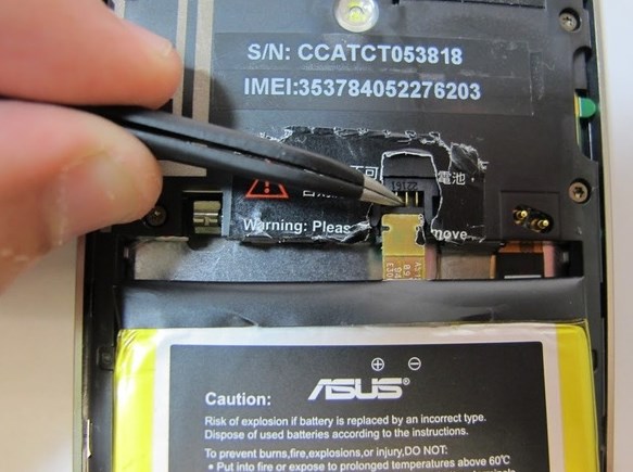 Замена батареи в Asus A68 PadFone 2 - 8 | Vseplus