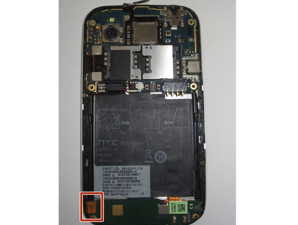 Замена фронтальной камеры в HTC T328w Desire V - 15 | Vseplus