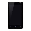 Дисплей (экран) Nokia Lumia 435 Dual SIM / Lumia 532 Dual SIM, с сенсорным стеклом, черный