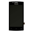 Дисплей (экран) Philips S307 Dual Sim, с сенсорным стеклом, черный