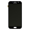 Дисплей (екран) Samsung A720 Galaxy A7 Duos, з сенсорним склом, чорний