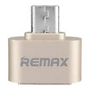 OTG Remax, original, золотой, microUSB