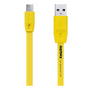 USB кабель Remax Full Speed RC-001m, original, желтый, microUSB, 2.0 м.