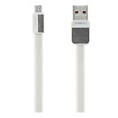 USB кабель Remax RC-044m Platinum, microUSB, original, 1.0 м., белый