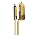 АЗУ Remax RCC103 2 в 1, с кабелем, original, золотой, microUSB, Lightning, 3.4 A